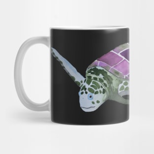 Sea Turtle in Violet and Green Mug